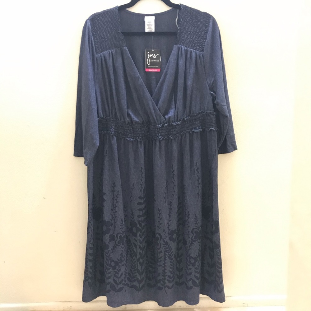 Just My Size JMS Smocked Dress Navy size 18/20